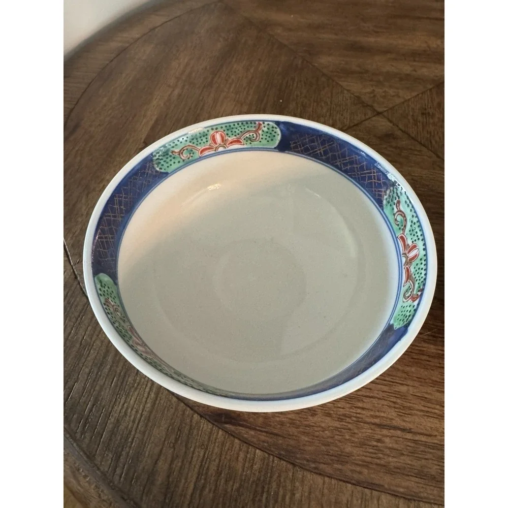 VTG GOLD IMARI Ware Japan Hand Painted Floral Gold Bowl‎ Dish 8.25